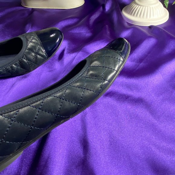 📌 Vaneli Quilted Leather Cap Toe Ballerina Flats - Picture 9 of 15